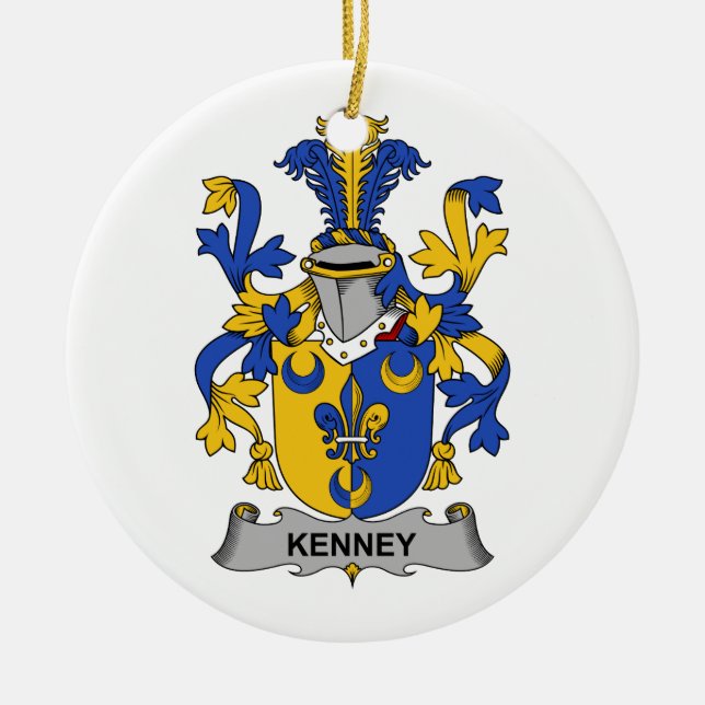 Kenney Family Crest Ceramic Ornament (Front)