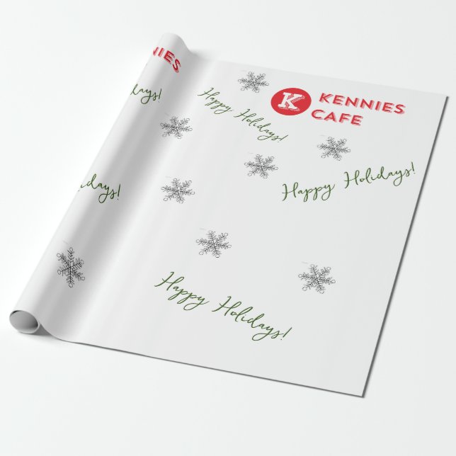 Kennies Cafes Christmas Wrapping Paper (Unrolled)