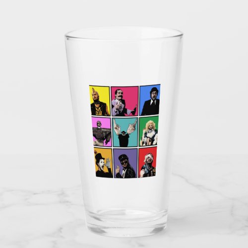Kenny Everett Characters Pop Art Style Glass