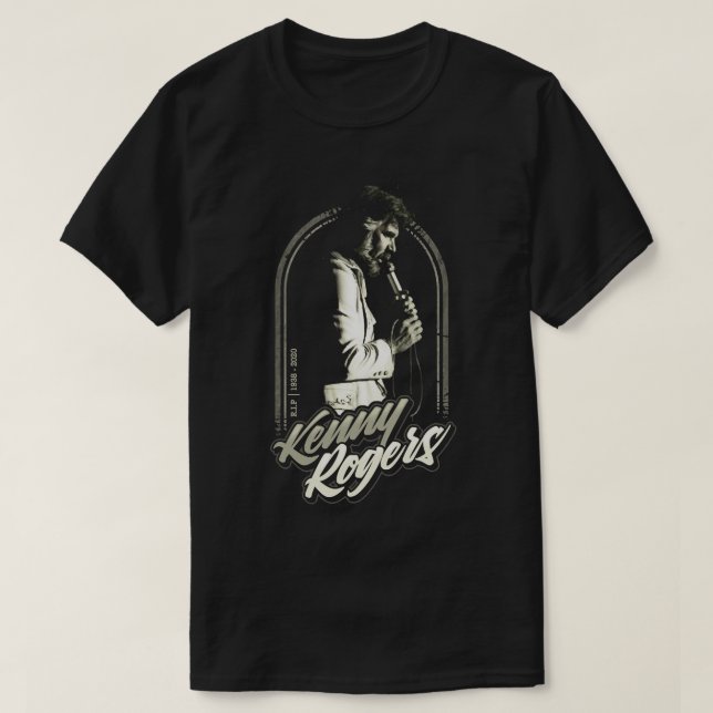 Kenny Rogers T-ShirtKenny Rogers - Never fall in l T-Shirt (Design Front)
