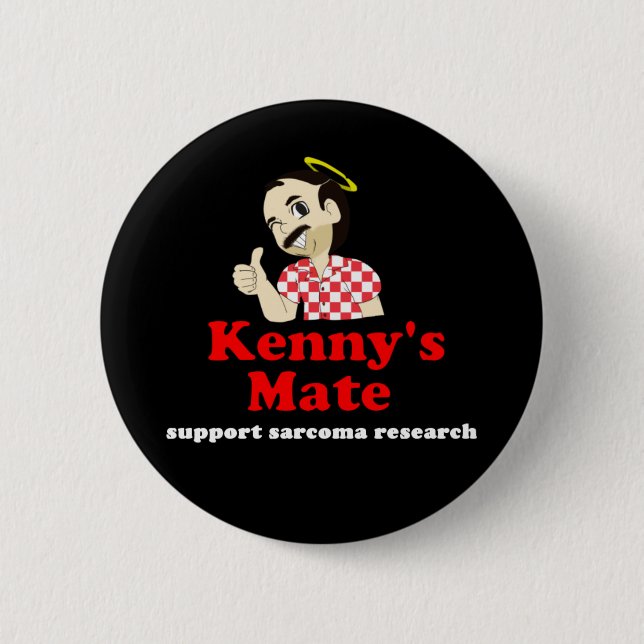 Kenny's Mate Sarcoma Research Support Badge Pinback Button (Front)