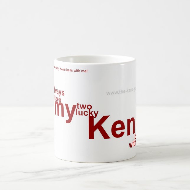 Keno Addict's white mug (Center)