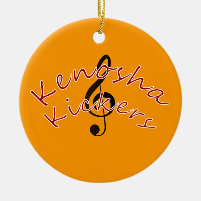 Kenosha Kickers Ceramic Ornament (Front)