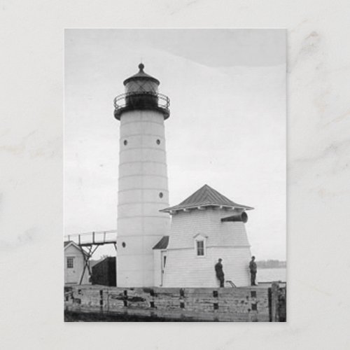 Kenosha North Pier Lighthouse Postcard