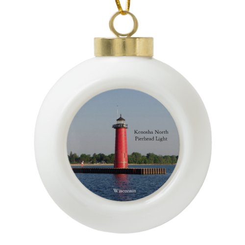 Kenosha North Pierhead ball or snowflake ornament