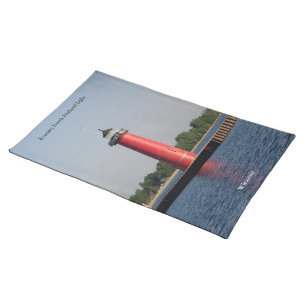 Kenosha North Pierhead Light cloth placemat