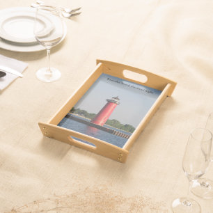 Kenosha North Pierhead Light serving tray