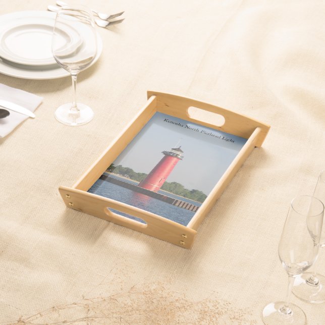 Kenosha North Pierhead Light serving tray (Front)