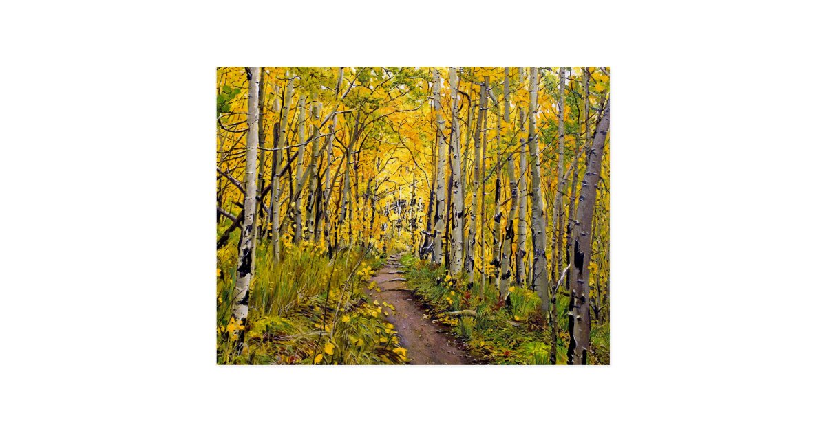 Kenosha to Breckenridge Trail Oil Painting Postcard