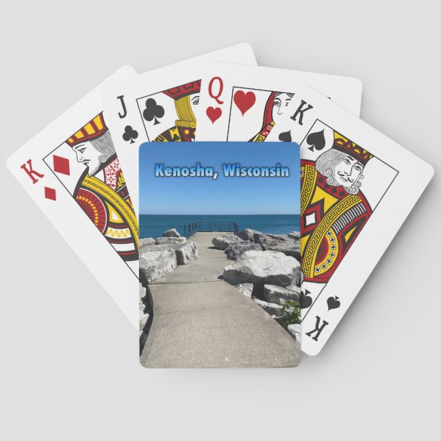 Kenosha, Wisconsin on Lake Michigan Poker Cards (Back)