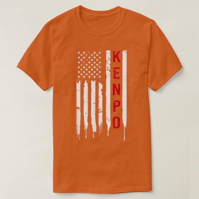 Kenpo Karate American Flag T-Shirt (Design Front)