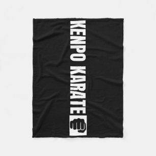 Kenpo Karate Coach Vintage Distressed American Ken Fleece Blanket