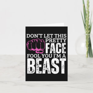 Kenpo Karate Girl I'm A Beast Funny Women American Card
