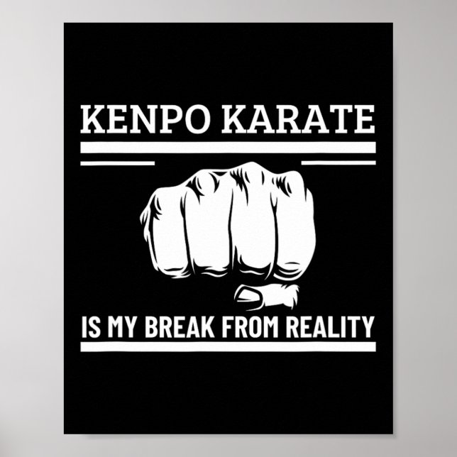 Kenpo Karate Is My Break From Reality Funny Americ Poster (Front)