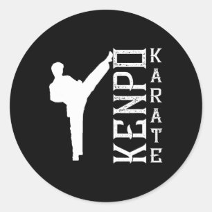 Kenpo Karate Japan Defense Fighter Coach Martial A Classic Round Sticker
