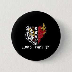 Kenpo Karate Law Of The Fist Funny Saying Martial  Button