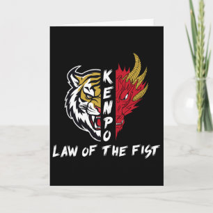 Kenpo Karate Law Of The Fist Funny Saying Martial Card