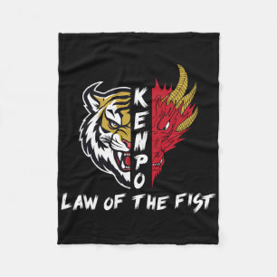 Kenpo Karate Law Of The Fist Funny Saying Martial  Fleece Blanket
