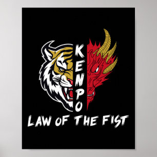 Kenpo Karate Law Of The Fist Funny Saying Martial Poster