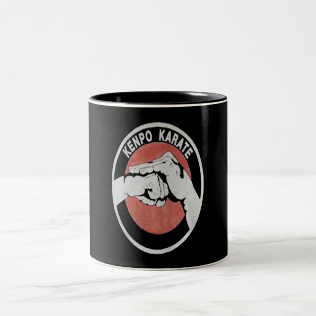 Kenpo Karate Martial Arts Custom Gift Two-Tone Coffee Mug (Center)