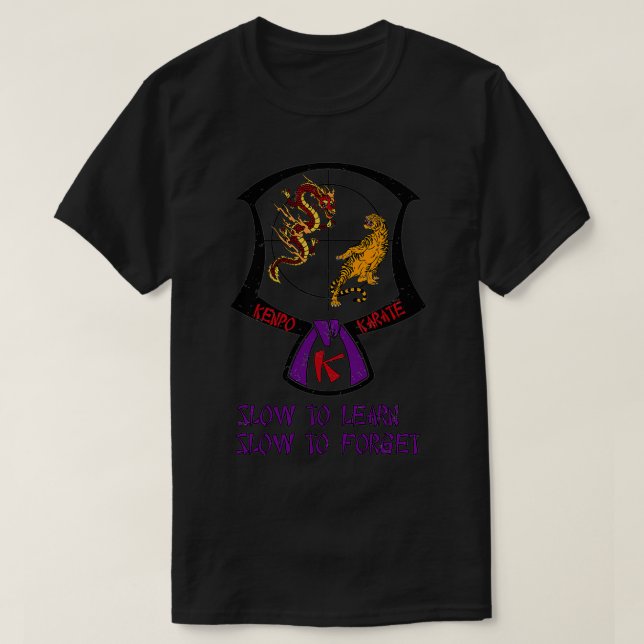 Kenpo Karate Purple Belt Saying T-Shirt (Design Front)