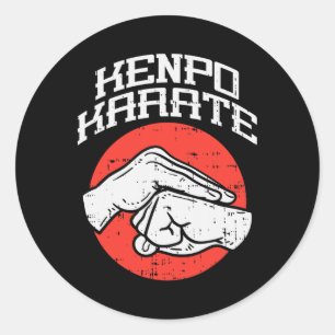 Kenpo Karate Salutation Kempo Martial Arts Men Wom Classic Round Sticker