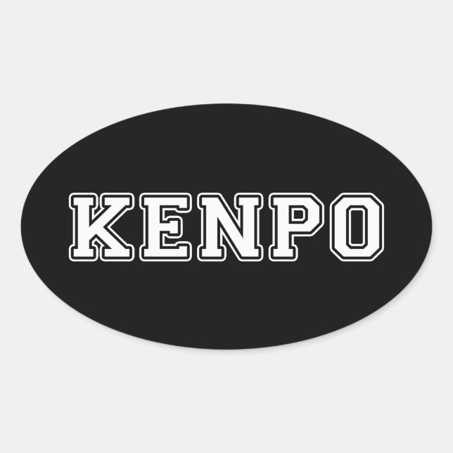 Kenpo Oval Sticker (Front)