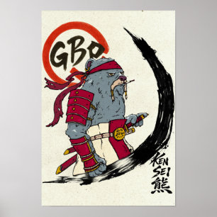 Kensei Bear Scroll Poster