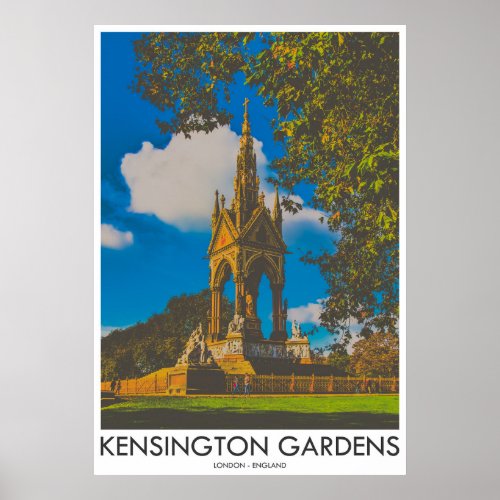 Kensington Gardens London England Poster