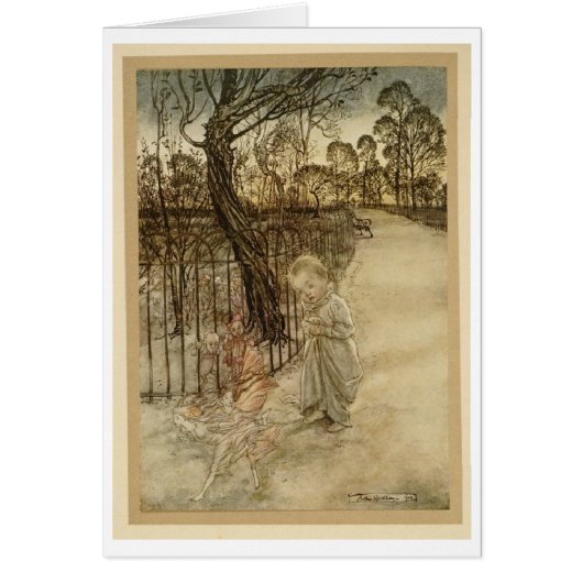Kensington Gardens Walk (Blank Inside) Cards (Front)