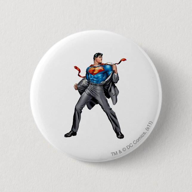 Kent changes into Superman Pinback Button (Front)
