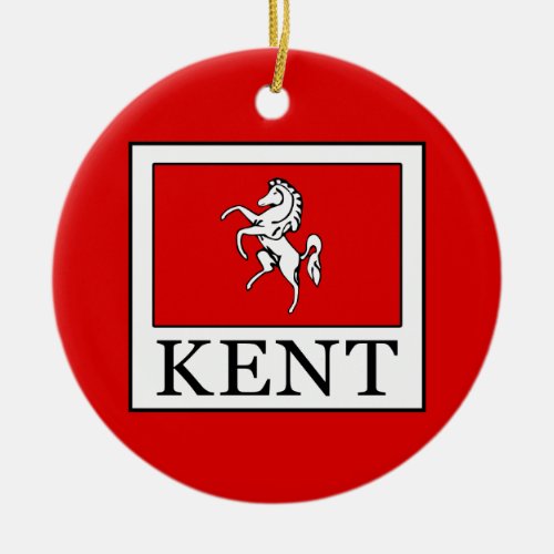 Kent County England Ceramic Ornament