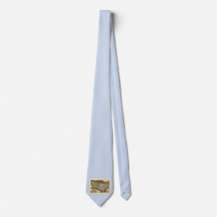 Kent County England Old Antiquarian John Speed Map Neck Tie