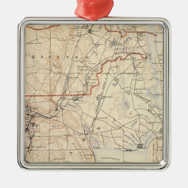 Kent County, Rhode Island Metal Ornament (Front)