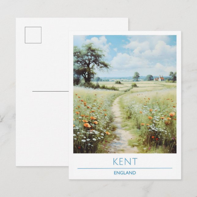 Kent England Vintage Travel  Postcard (Front/Back)