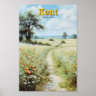 Kent England Vintage Travel Poster