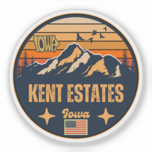 Kent Estates, Iowa Ia, United States Sticker
