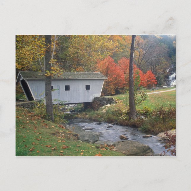 Kent Falls Covered Bridge Postcard (Front)