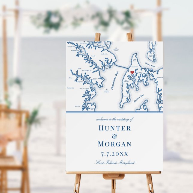 Kent Island Destination Wedding Welcome Sign (This Kent Island wedding welcome sign is perfect for your Maryland destination wedding
)