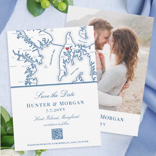 Kent Island Maryland Destination Wedding QR code Save The Date