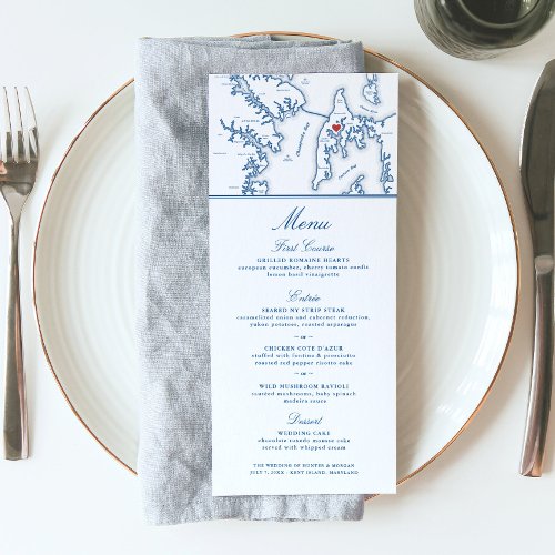 Kent Island Maryland Map Elegant Wedding Menu