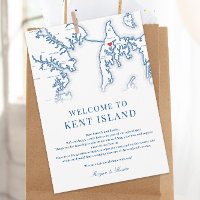 Kent Island MD Navy Blue Wedding Welcome Itinerary