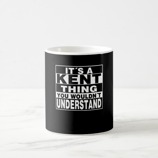 KENT Surname Personalized Gift Coffee Mug (Center)
