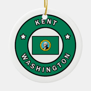 Kent Washington Ceramic Ornament