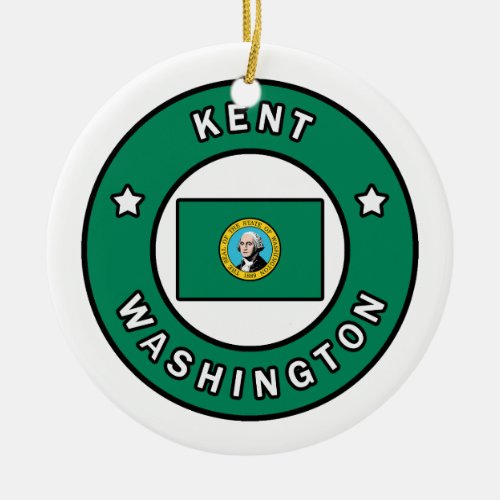 Kent Washington Ceramic Ornament
