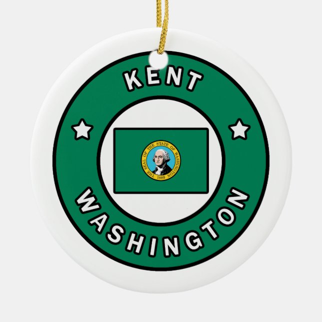 Kent Washington Ceramic Ornament (Front)