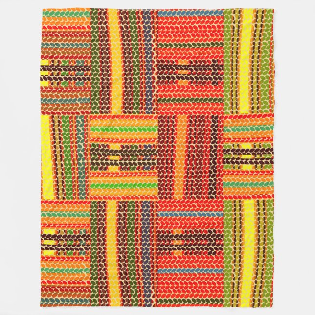 kente african print fleece blanket (Front)