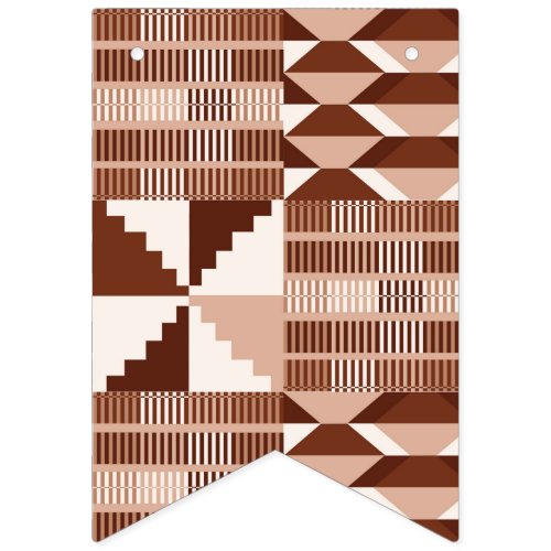 Kente Block - Clay Terracotta Bunting Flags