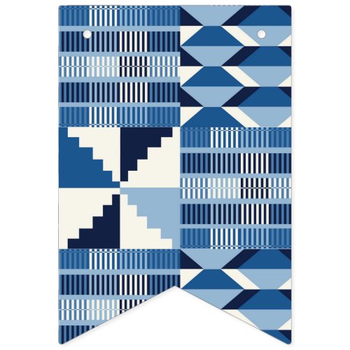 Kente Block - Soft Indigo Bunting Flags