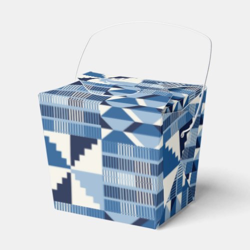 Kente Block - Soft Indigo Favor Boxes